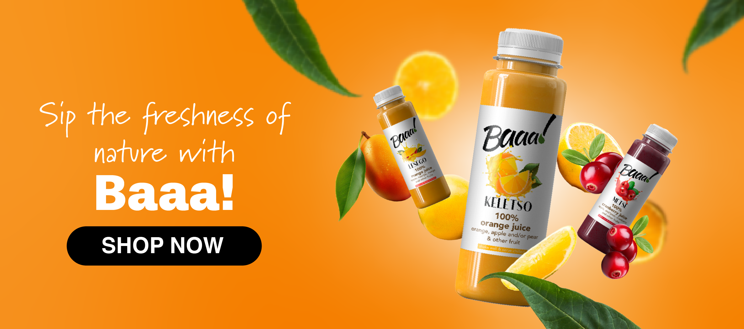 Shop Baaa delicious healthy juices on bobza.co.za